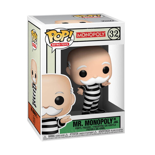 Funko Pop! Retro Toys: Monopoly - Mr. Monopoly in Jail 32 + Free Protector