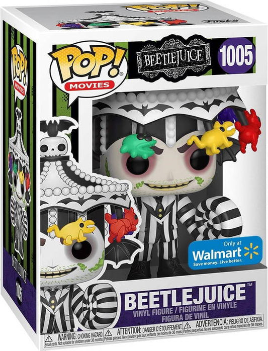 Funko Pop! Beetlejuice 1005 Walmart Exclusive Figure + Pop Protector (VAULTED)