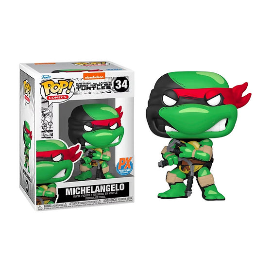 Funko POP! Comics: Teenage Mutant Ninja Turtles #34 - Michelangelo PX exclusive + Protector