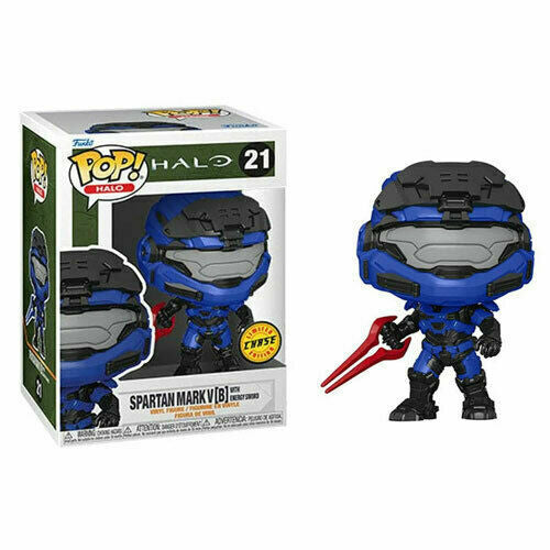 Funko POP! Games: Halo #21 - Spartan Mark V [B] with energy sword CHASE + Protector