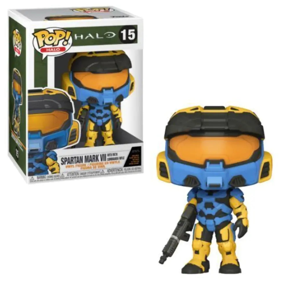 Funko POP! Games: Halo #15 - Spartan VII with VK78 Commando Rifle + Free Protector