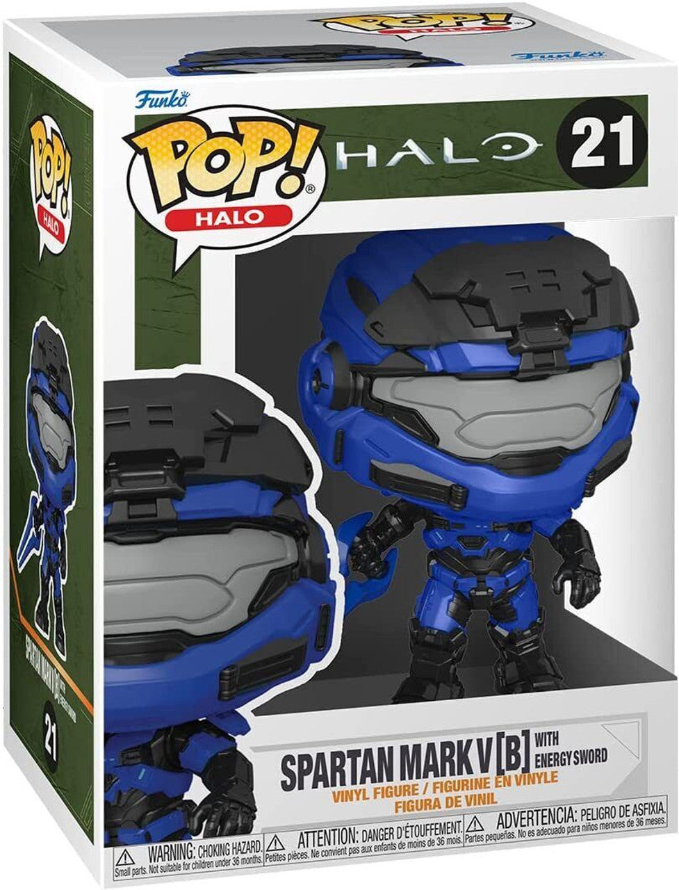 Funko POP! Games: Halo - Spartan Mark V [B] with energy Sword #21 + Protector