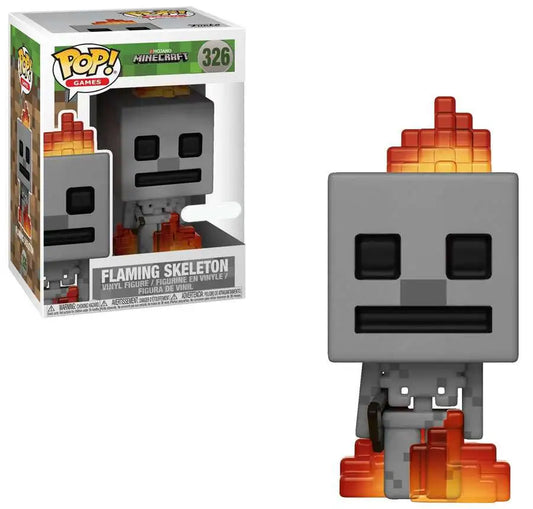 Funko POP! Games: Minecraft #326 - Flaming Skeleton Special Edition + Protector