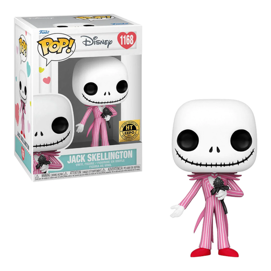 Funko Pop! Disney Tim Burton’s The Nightmare Before Christmas Jack Skellington Valentine Hot Topic 2022 Exclusive 1168 + Free Protector