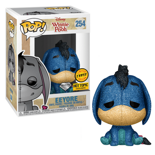 Funko Pop! Disney Winnie The Pooh - Eeyore 254 CHASE Diamond Hot Topic Exclusive Figure + Pop Protector