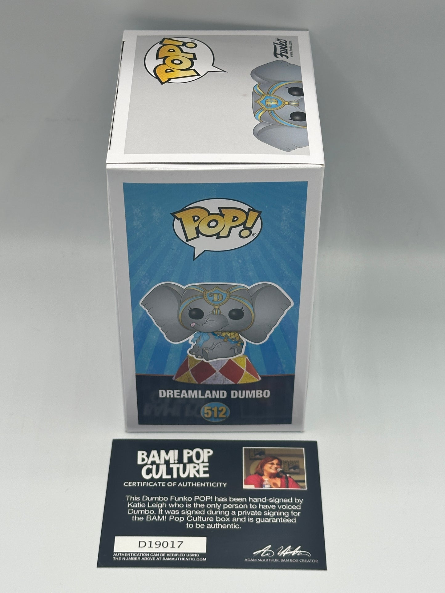 Funko Pop! Disney Dumbo - Dreamland Dumbo 512 signed by voice actress Katie Leigh + Free Protector