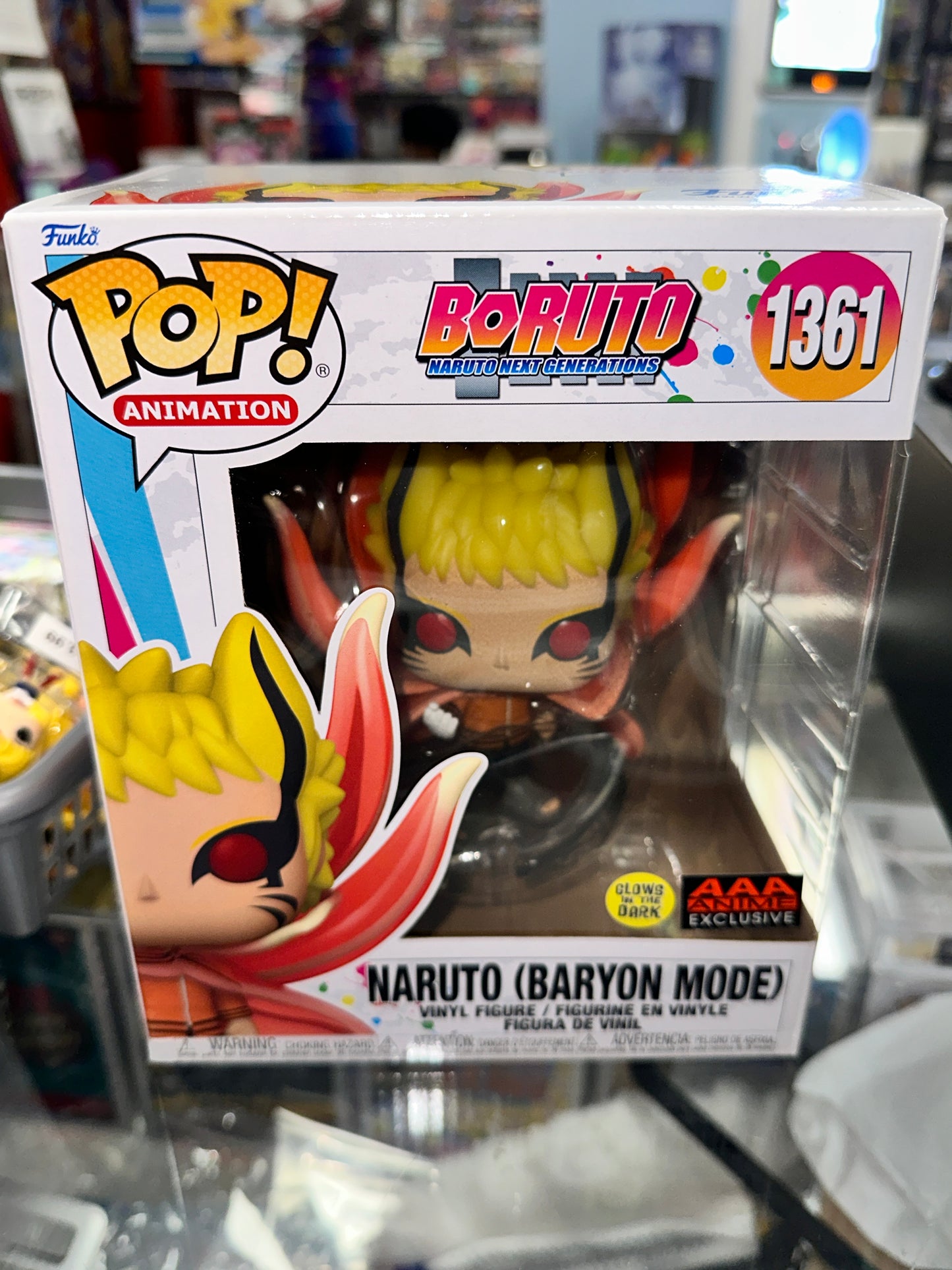 Boruto: Naruto Next Generations Naruto Baryon Mode Glow-in-the-Dark Super 6-Inch Pop! Vinyl Figure - AAA Anime Exclusive