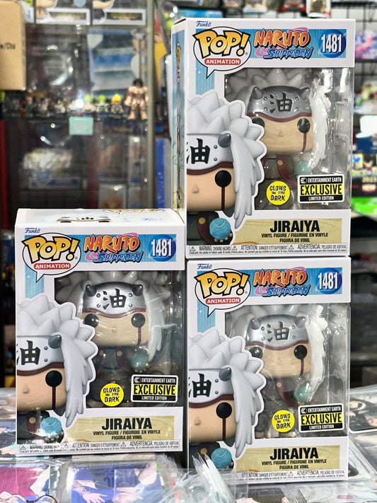 Naruto: Shippuden Jiraiya with Rasengan Glow-in-the-Dark Funko Pop! Vinyl Figure #1481 - Entertainment Earth Exclusive + FREE PROTECTOR