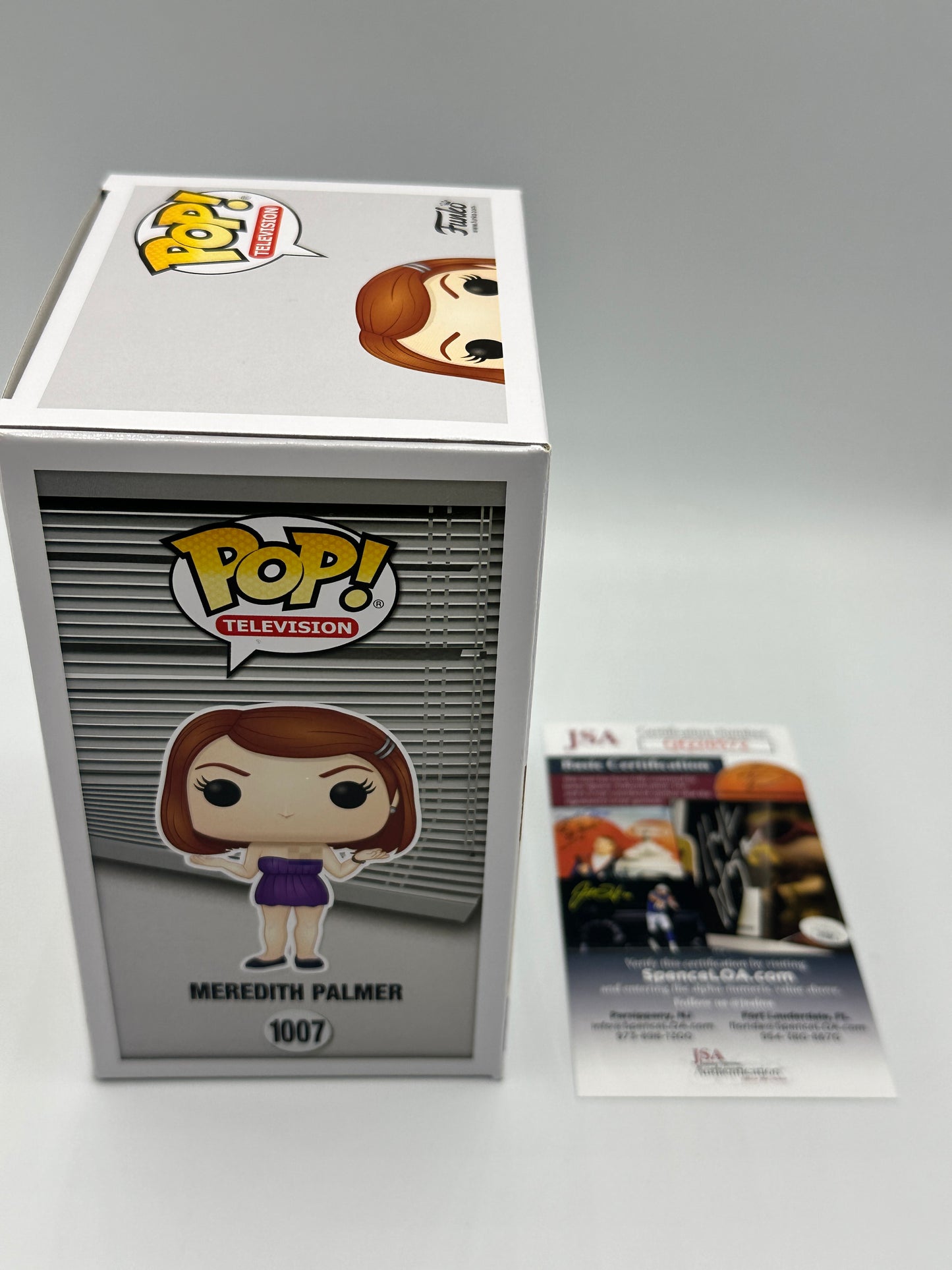 Kate Flannery Signed Autographed Casual Friday  Meredith Palmer 1007 The Office funko PoP! Television JSA certified + Protector