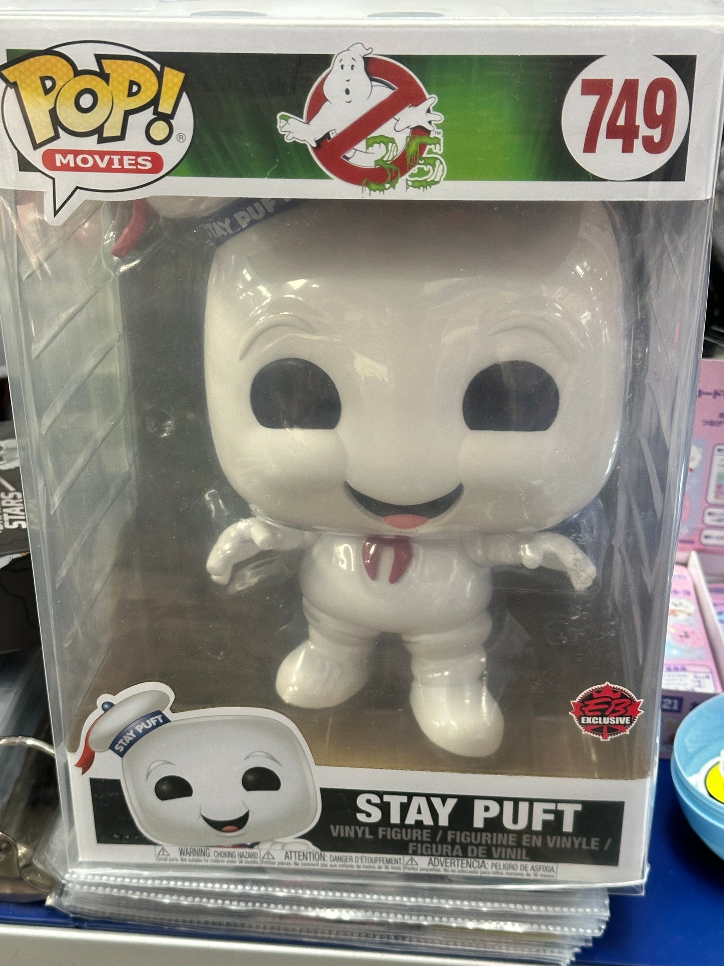 10” STAY PUFT #749 FUNKO POP! EB EXCLUSIVE with 10 inch protector