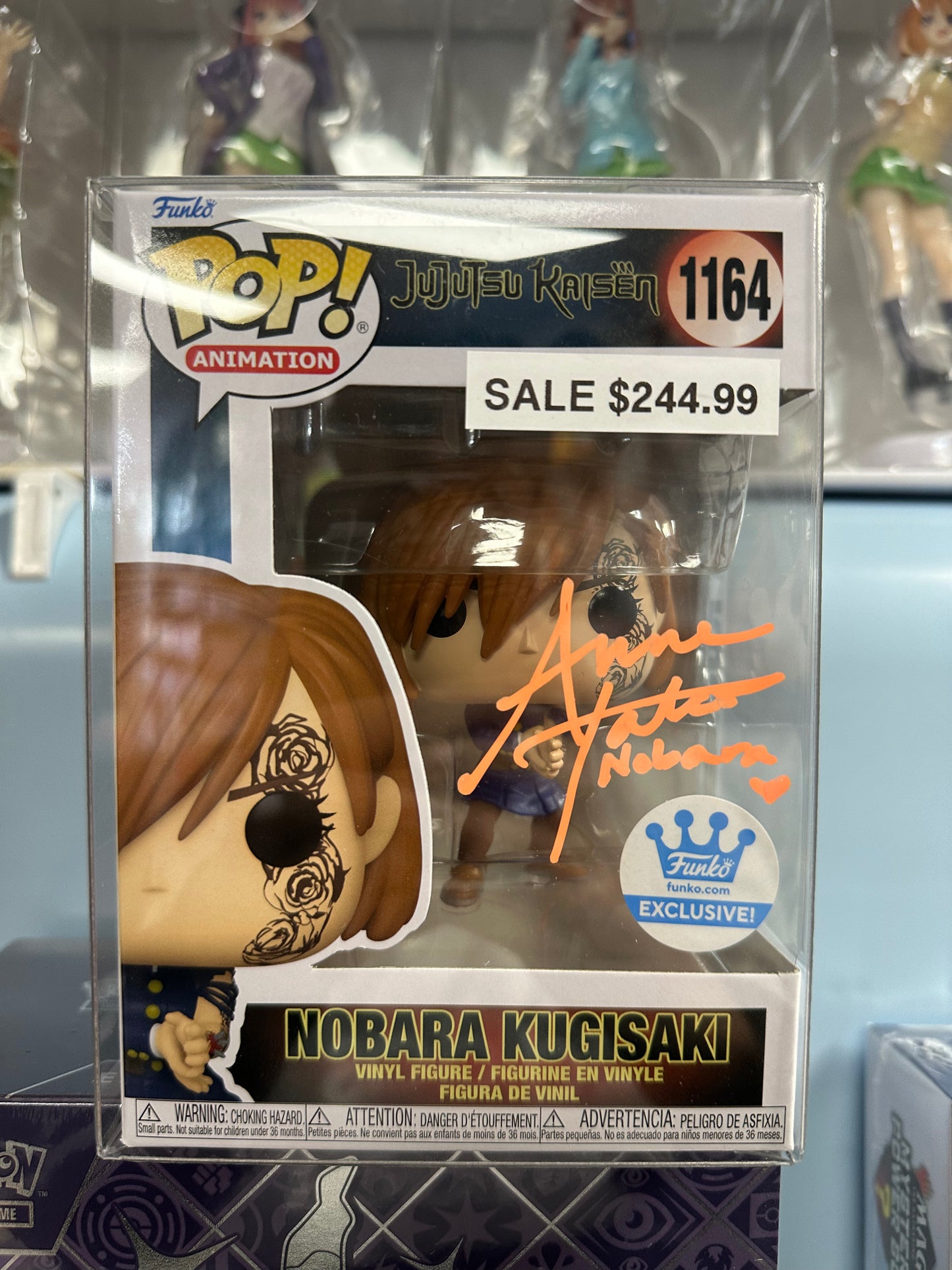 Funko POP! Animation: Jujutsu Kaisen #1164 - Nobara Kugisaki Funko Shop Exclusive! Signed by Anne Yatco w/ PSA COA