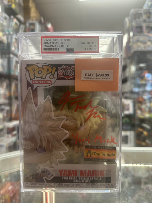 Funko POP! Animation: Yu-Gi-Oh! Yami Marik #886 - Signed By Jonathan Todd Ross PSA Certified in CASE!