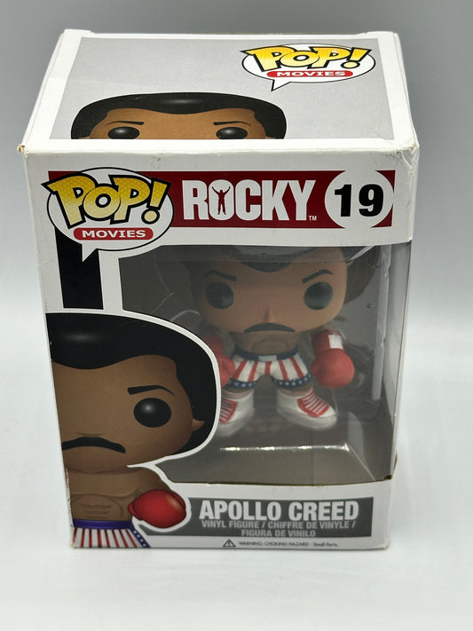 Funko Pop Movies Rocky Apollo Creed #19 Rare Authentic(Vaulted) Retired Shelf Wear + PoP Protector