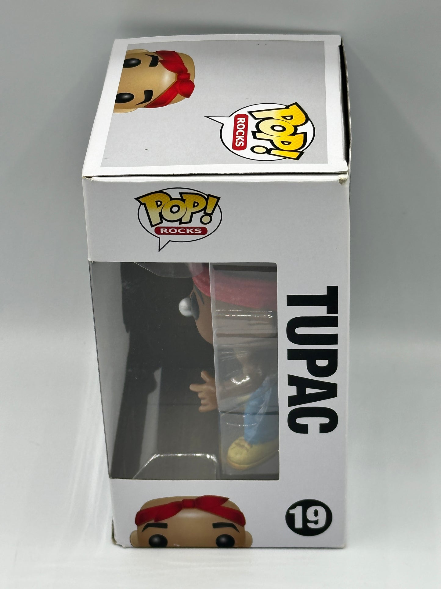 TUPAC 19 - Funko POP! Rocks Vinyl Figure 2011 Vaulted RARE (BOX IMPERFECTIONS SEE IMAGES ) + PROTECTOR