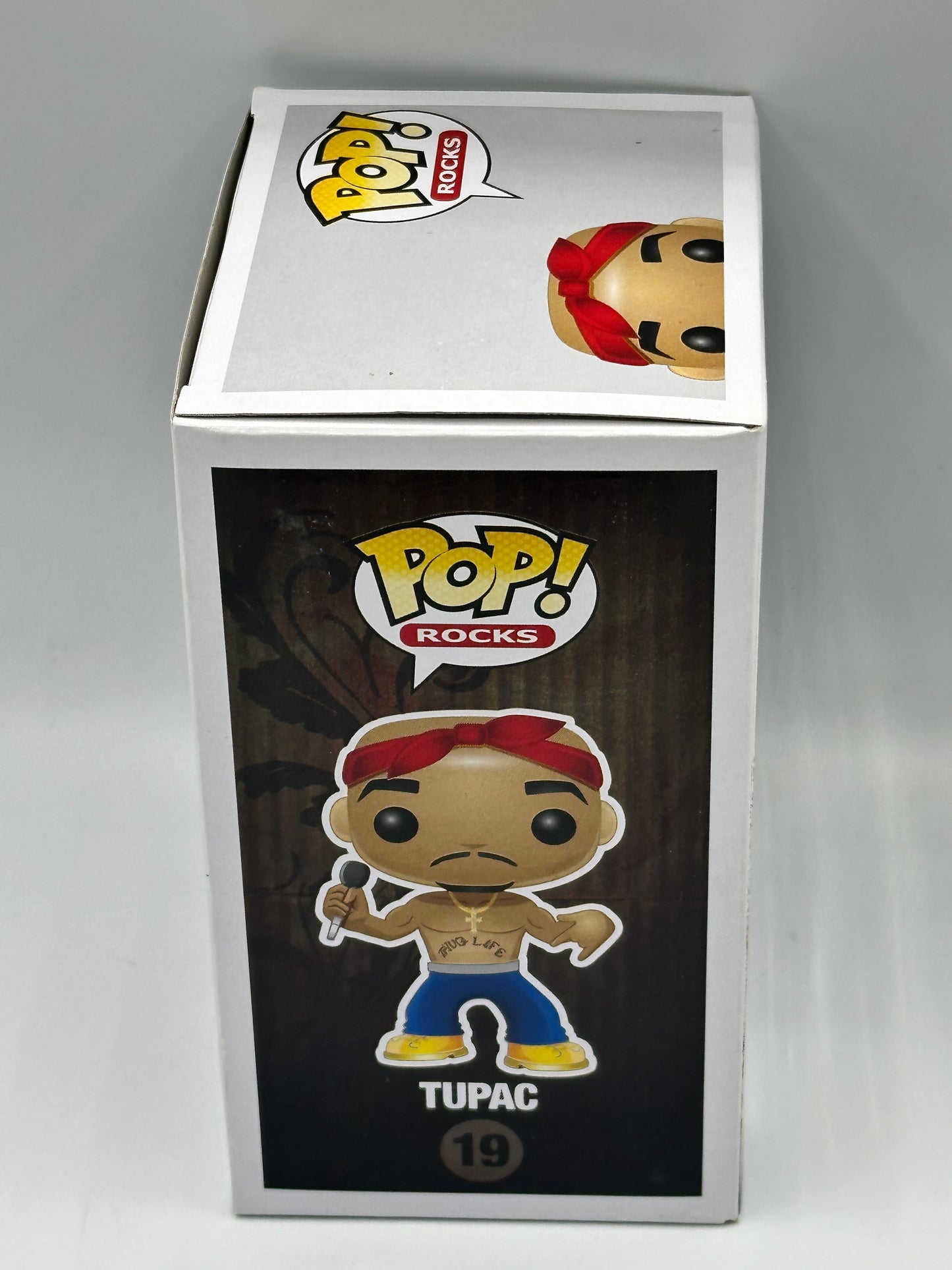 TUPAC 19 - Funko POP! Rocks Vinyl Figure 2011 Vaulted RARE (BOX IMPERFECTIONS SEE IMAGES ) + PROTECTOR