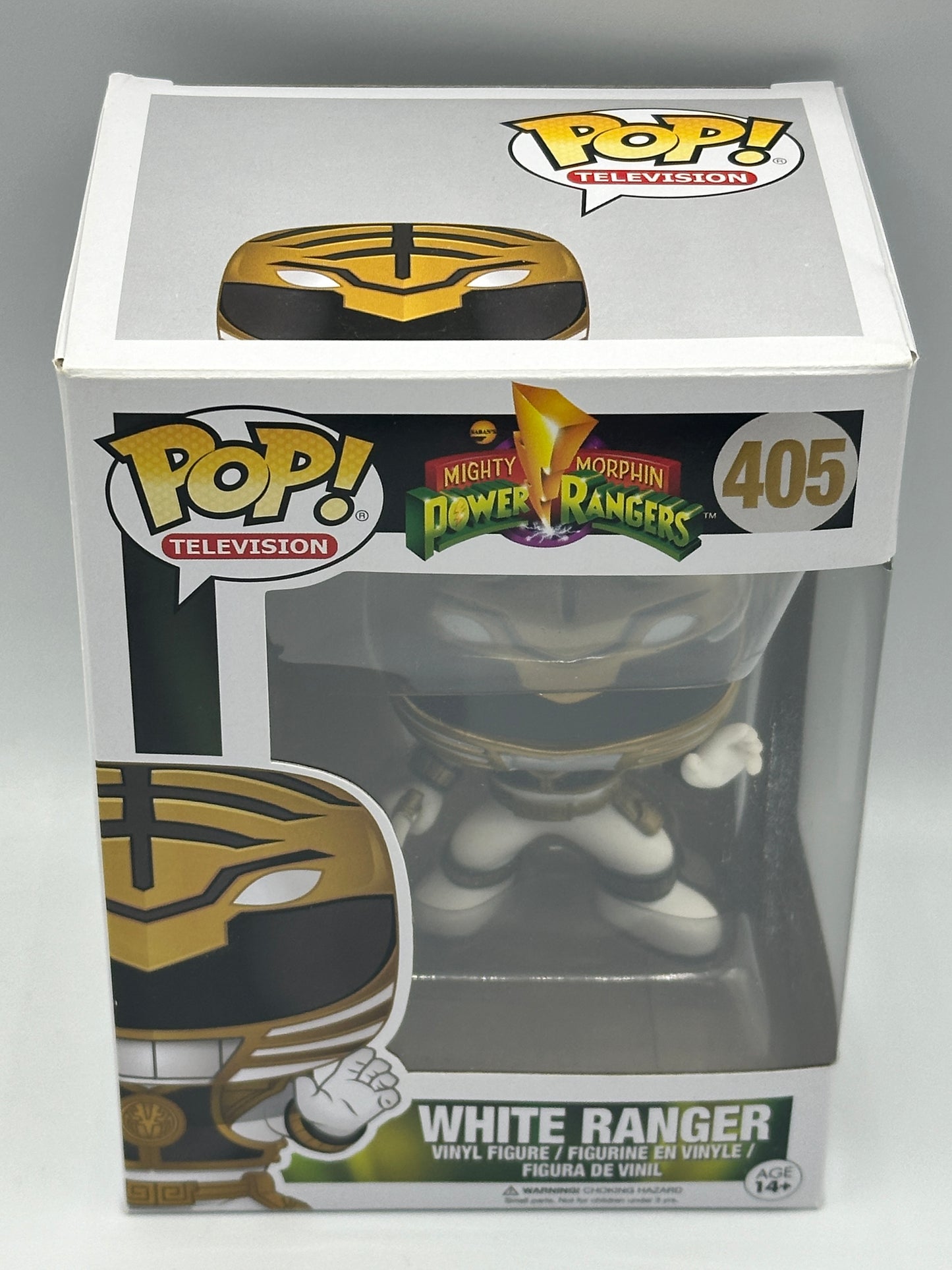 White Ranger (Action Pose) Mighty Morphin White Ranger (Tommy Oliver) Power Rangers 405 + PoP Protector