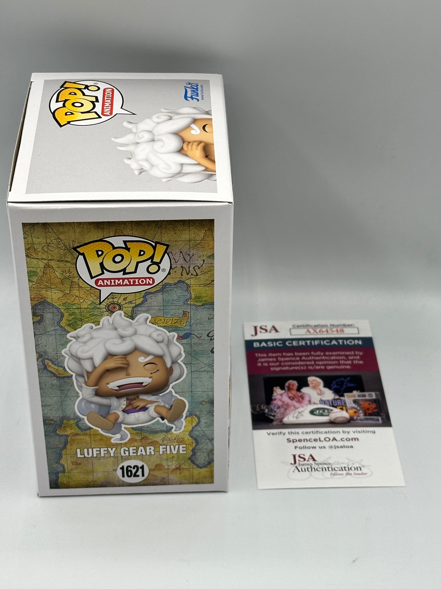 Laughing Luffy Gear Five Exclusive One Piece Signed Colleen Clinkenbeard RARE CANADIAN STICKER + PoP Protector