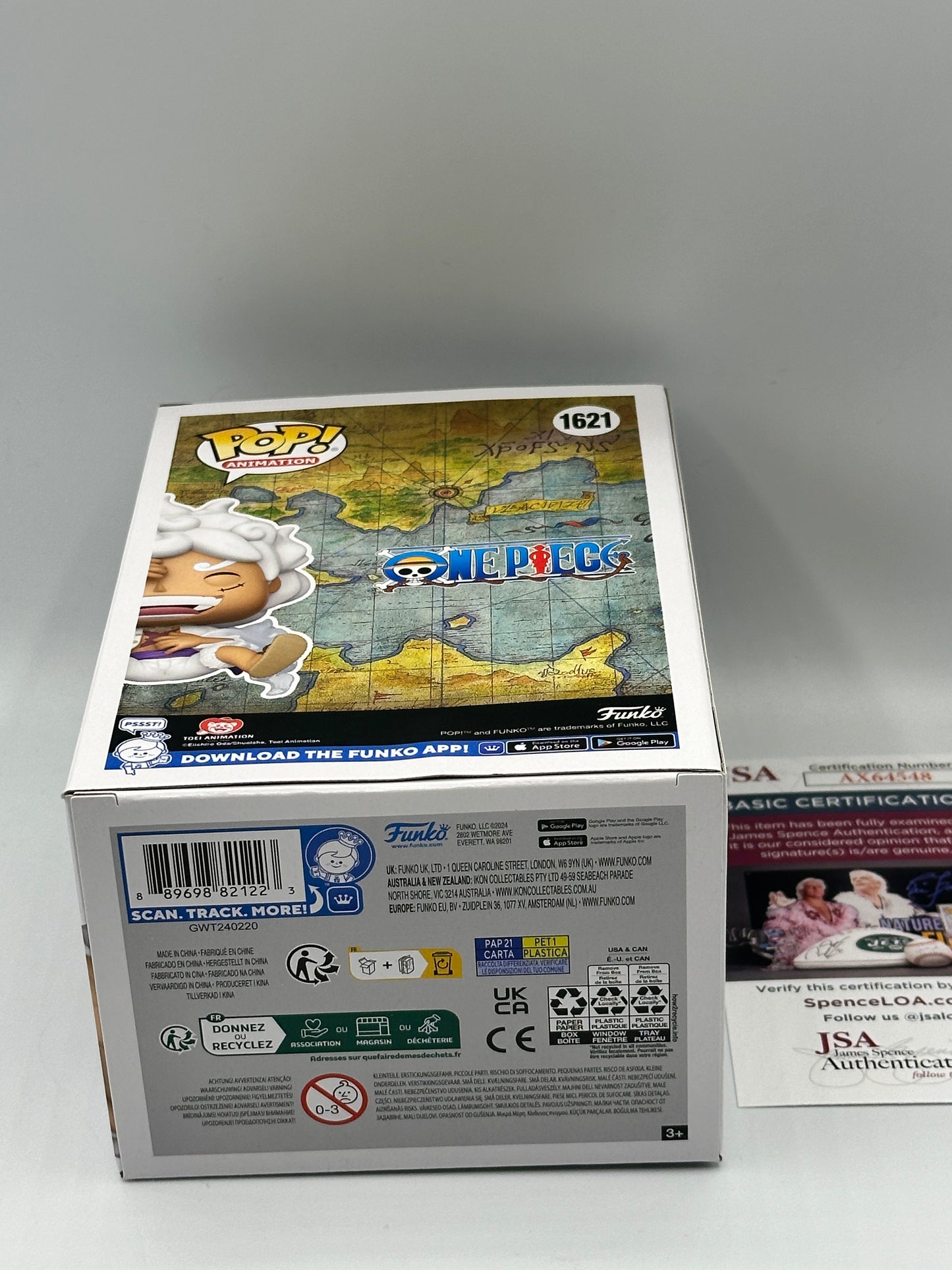 Laughing Luffy Gear Five Exclusive One Piece Signed Colleen Clinkenbeard RARE CANADIAN STICKER + PoP Protector