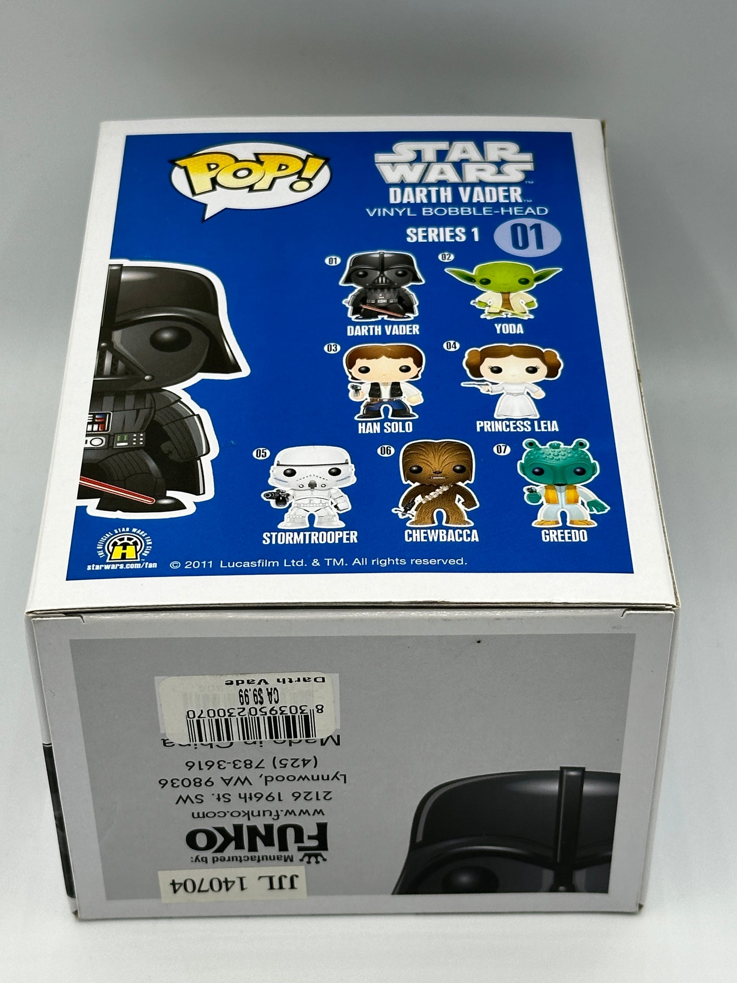 FUNKO POP Darth Vader 01 Star Wars WITH LARGE FONT Vaulted With PROTECTOR