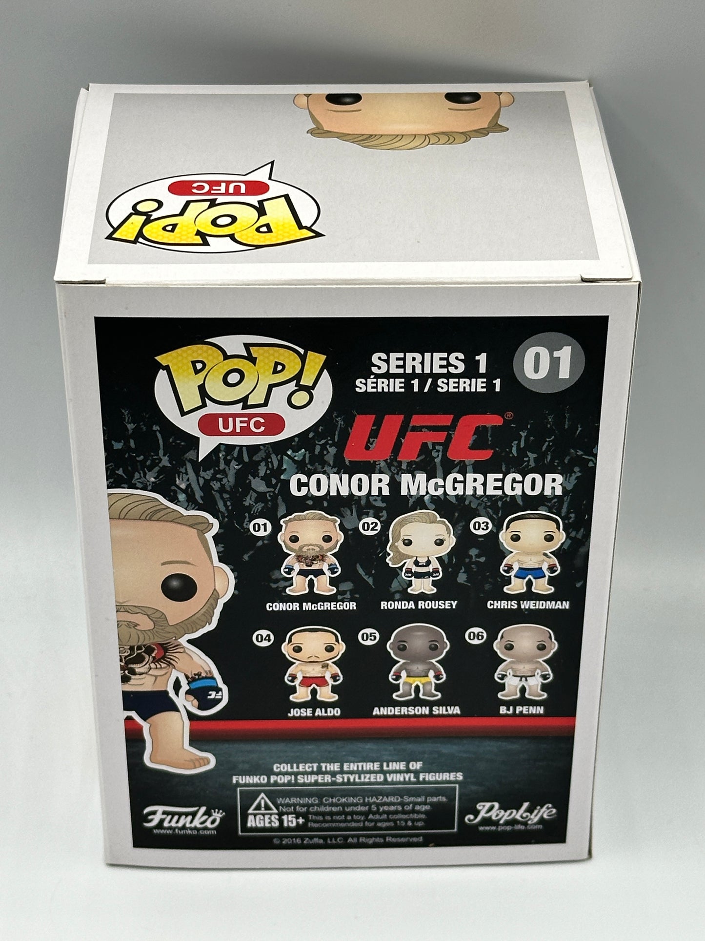 Funko Pop! #01 CONOR McGREGOR - UFC RARE WHITE SHORTS - Exclusive Poplife + PoP Protector