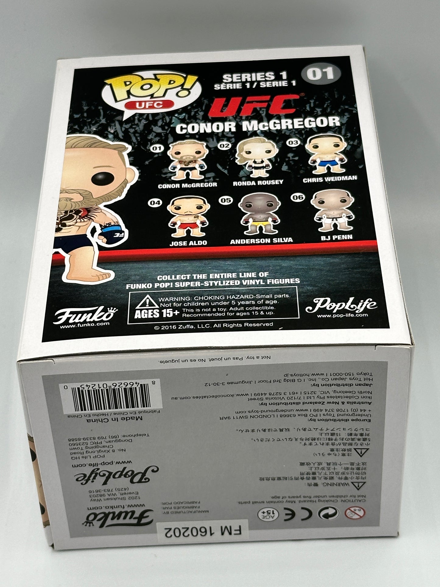 Funko Pop! #01 CONOR McGREGOR - UFC RARE WHITE SHORTS - Exclusive Poplife + PoP Protector