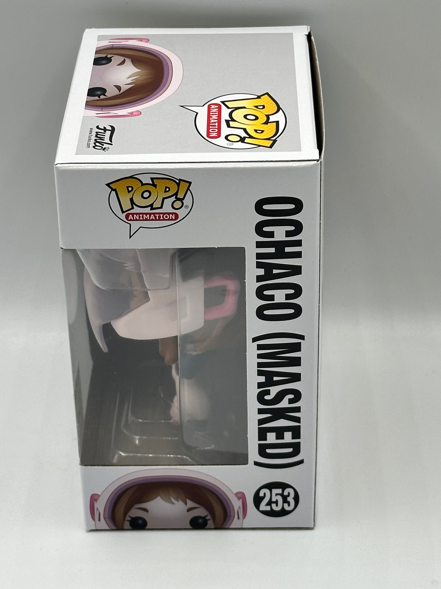 🔥RARE!🔥 FUNKO POP MY HERO ACADEMIA OCHACO (MASKED) #253 SDCC 2017 + POP PROTECTOR