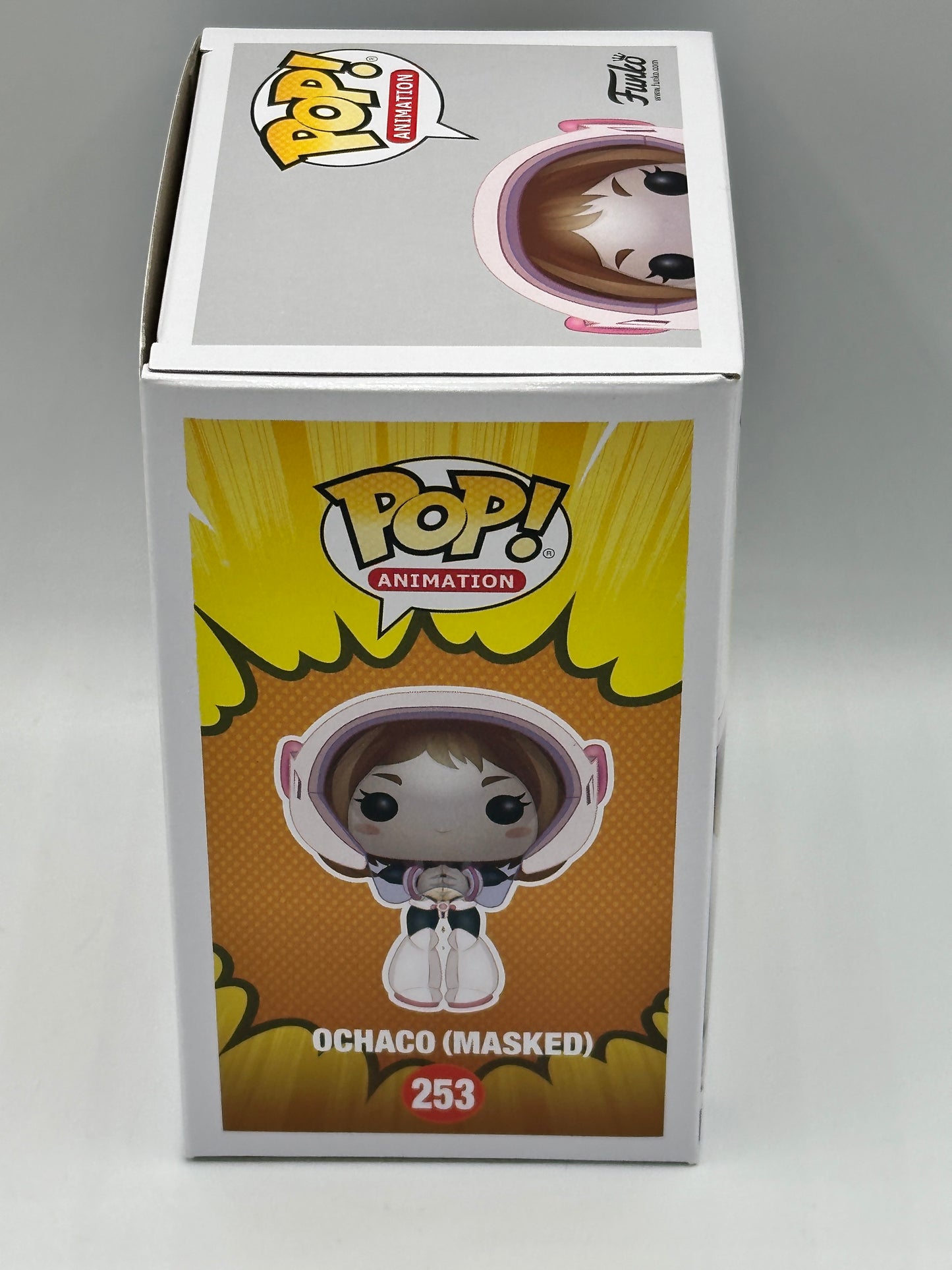 🔥RARE!🔥 FUNKO POP MY HERO ACADEMIA OCHACO (MASKED) #253 SDCC 2017 + POP PROTECTOR