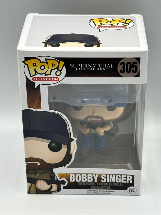 Funko Pop! Supernatural Bobby Singer #305 + POP PROTECTOR
