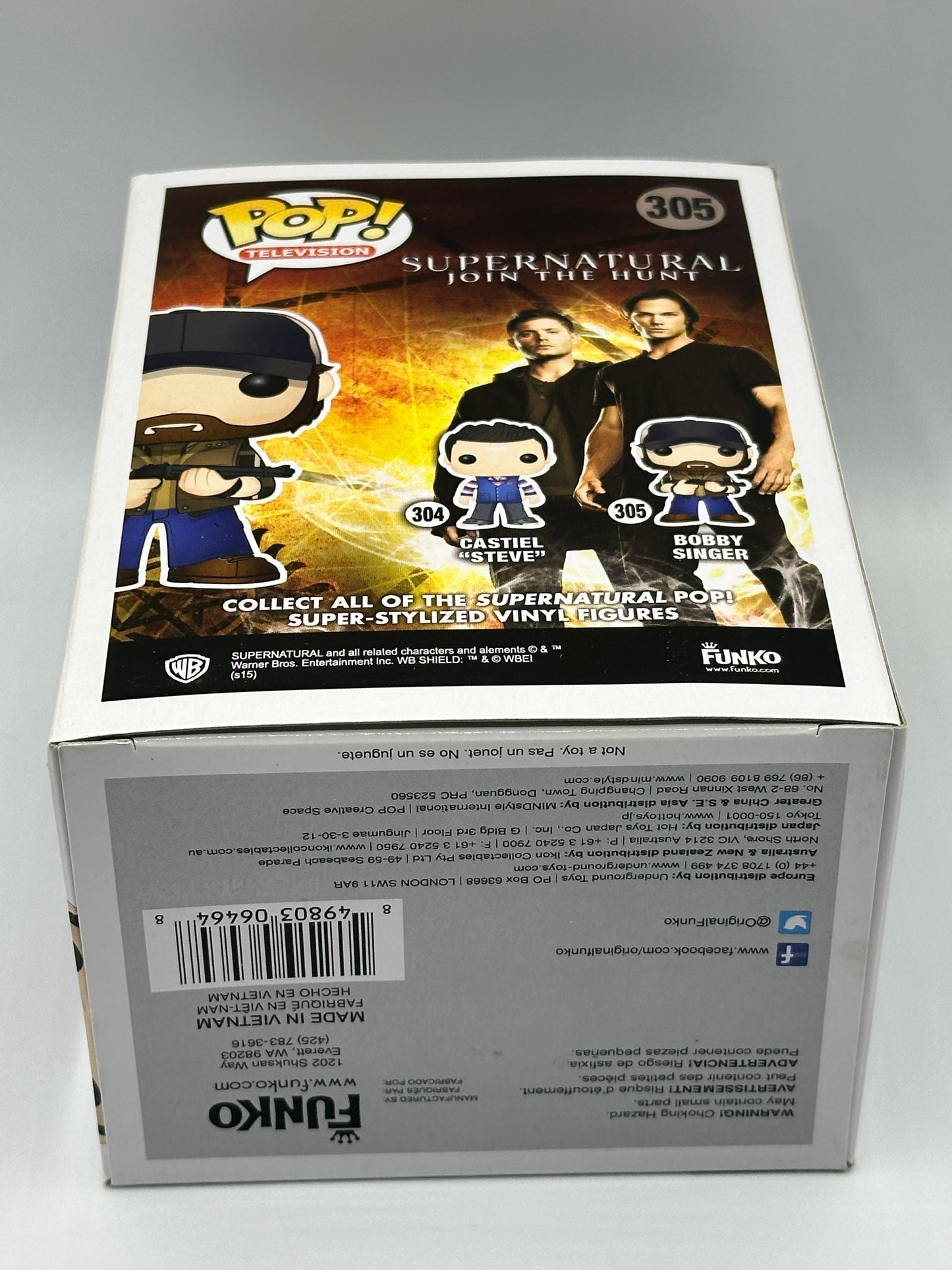Funko Pop! Supernatural Bobby Singer #305 + POP PROTECTOR