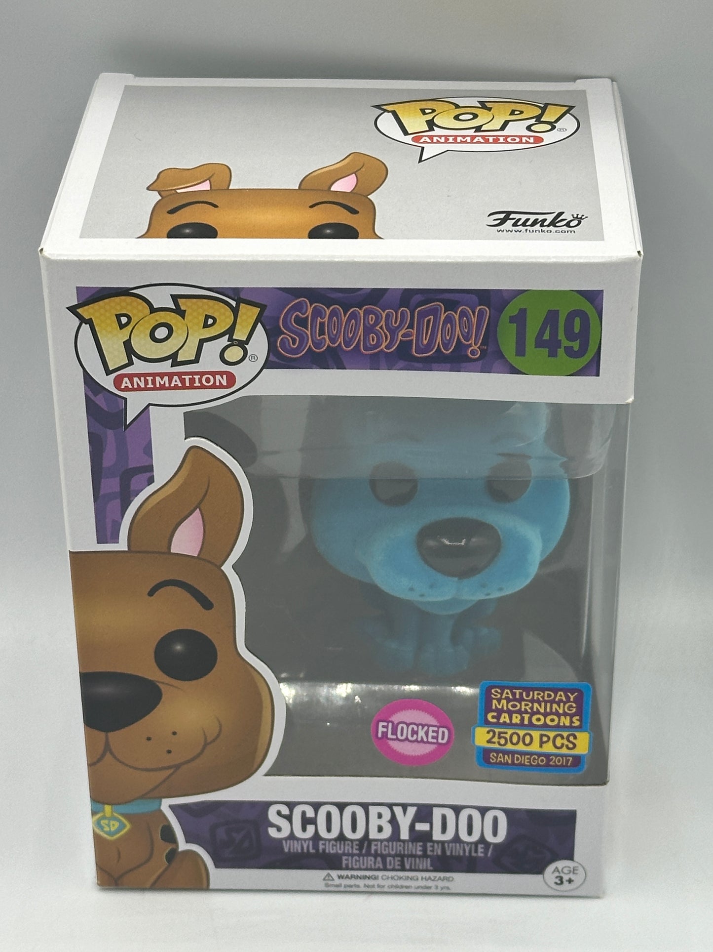 Funko Pop! Scooby Doo #149 Blue Flocked Saturday Morning Cartoons SDCC 2017