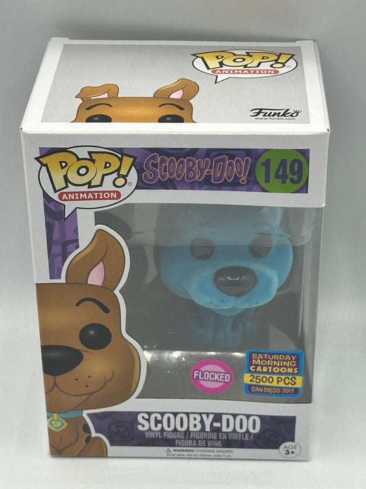 Funko Pop! Scooby Doo #149 Blue Flocked Saturday Morning Cartoons SDCC 2017