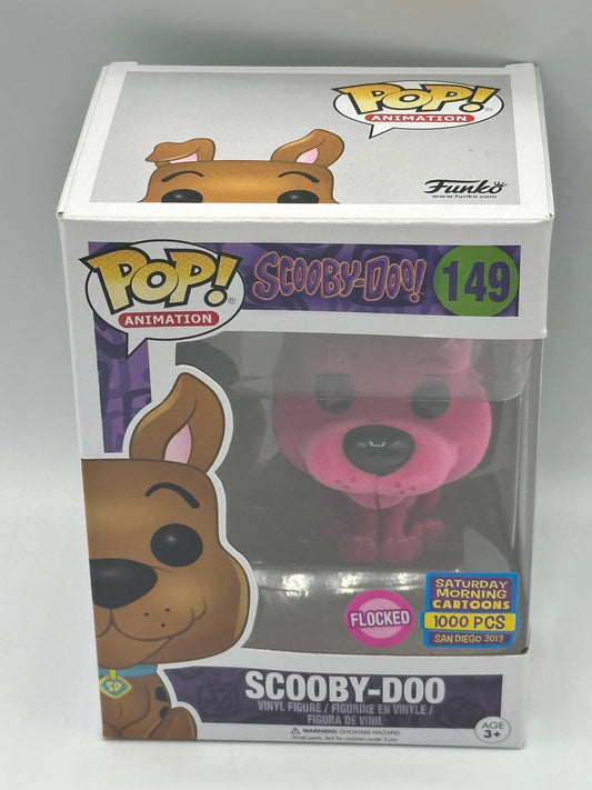 Pop Scooby Doo 149 Pink Flocked 2017 San Diego Comic Con 1000 With protector