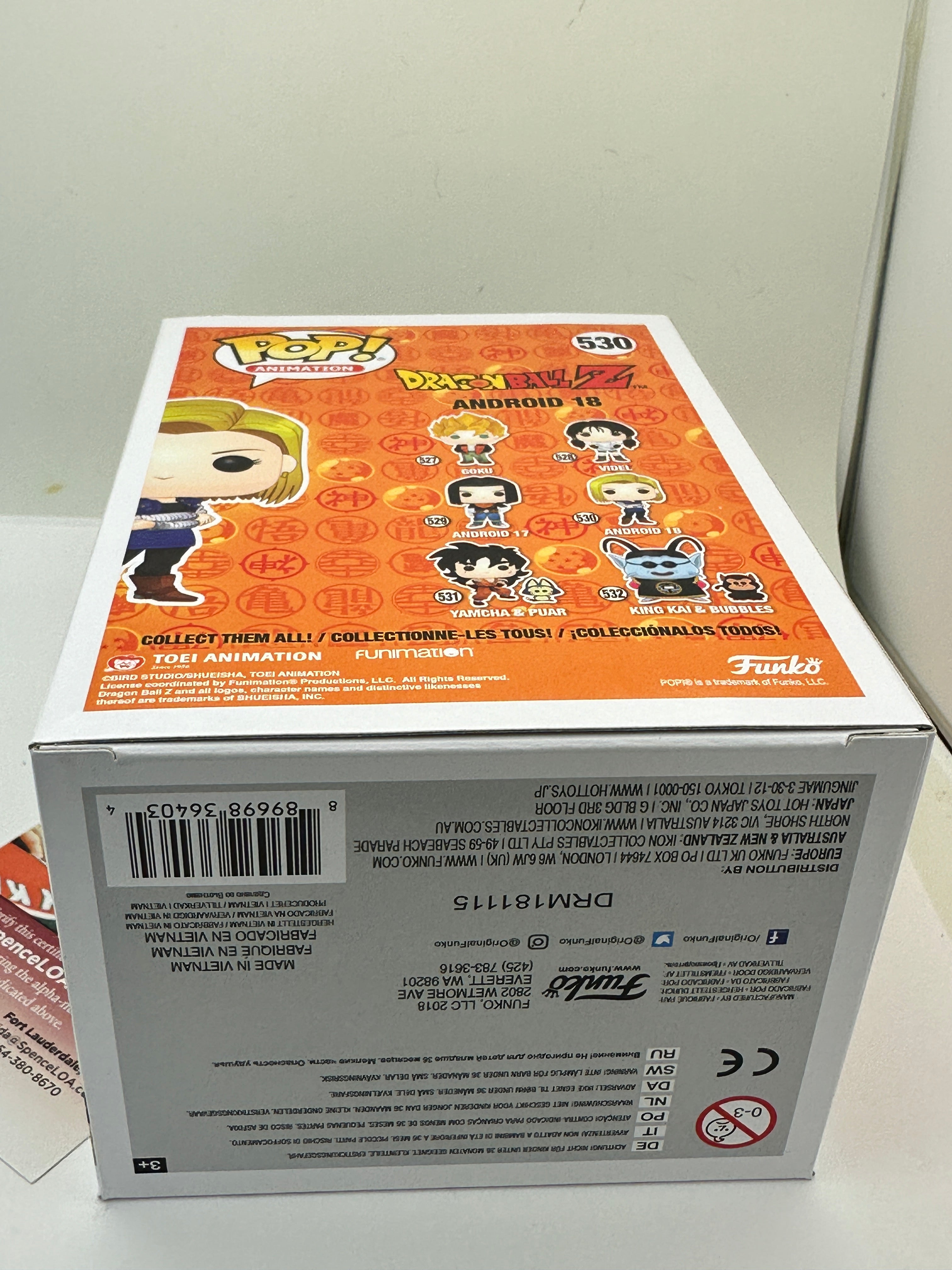 FUNKO POP! Colleen Clinkenbeard Dragonball Z #530 Signed JSA