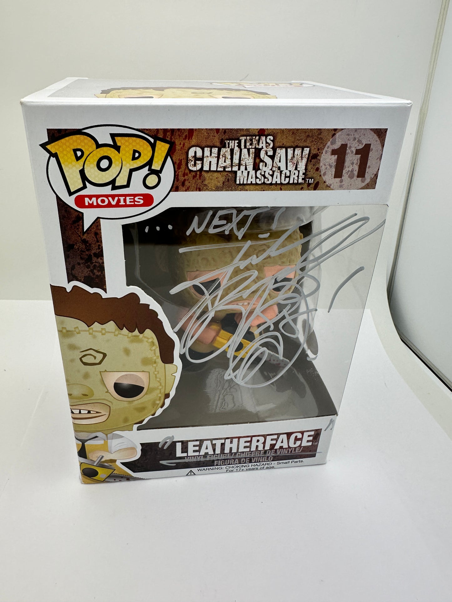 Andrew Bryniarski Signed Leatherface Funko Pop! 11 Chain saw JSA CERTIFICATE