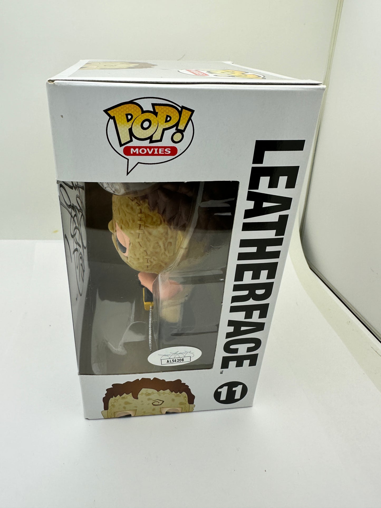 Andrew Bryniarski Signed Leatherface Funko Pop! 11 Chain saw JSA CERTIFICATE