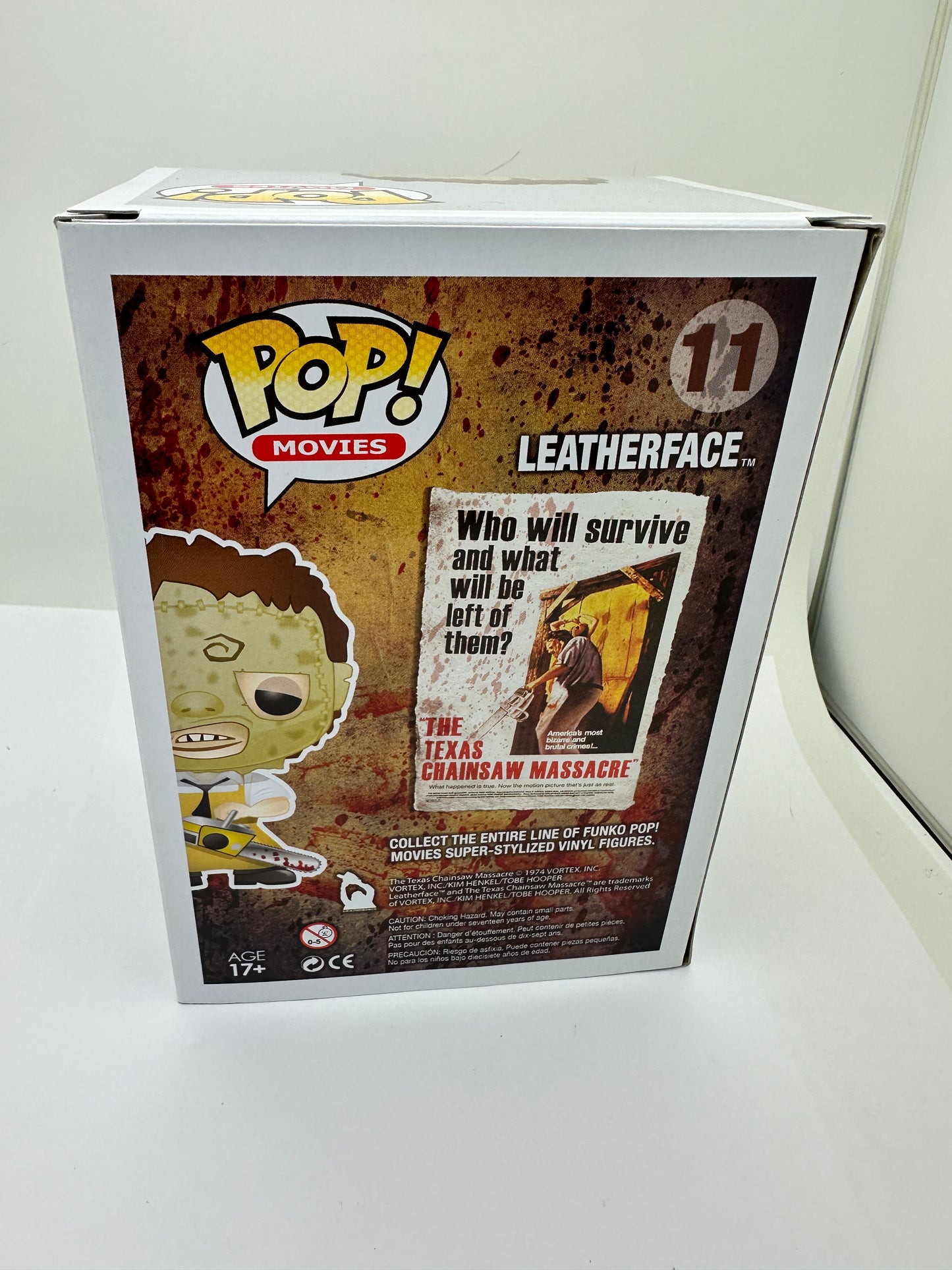 Andrew Bryniarski Signed Leatherface Funko Pop! 11 Chain saw JSA CERTIFICATE