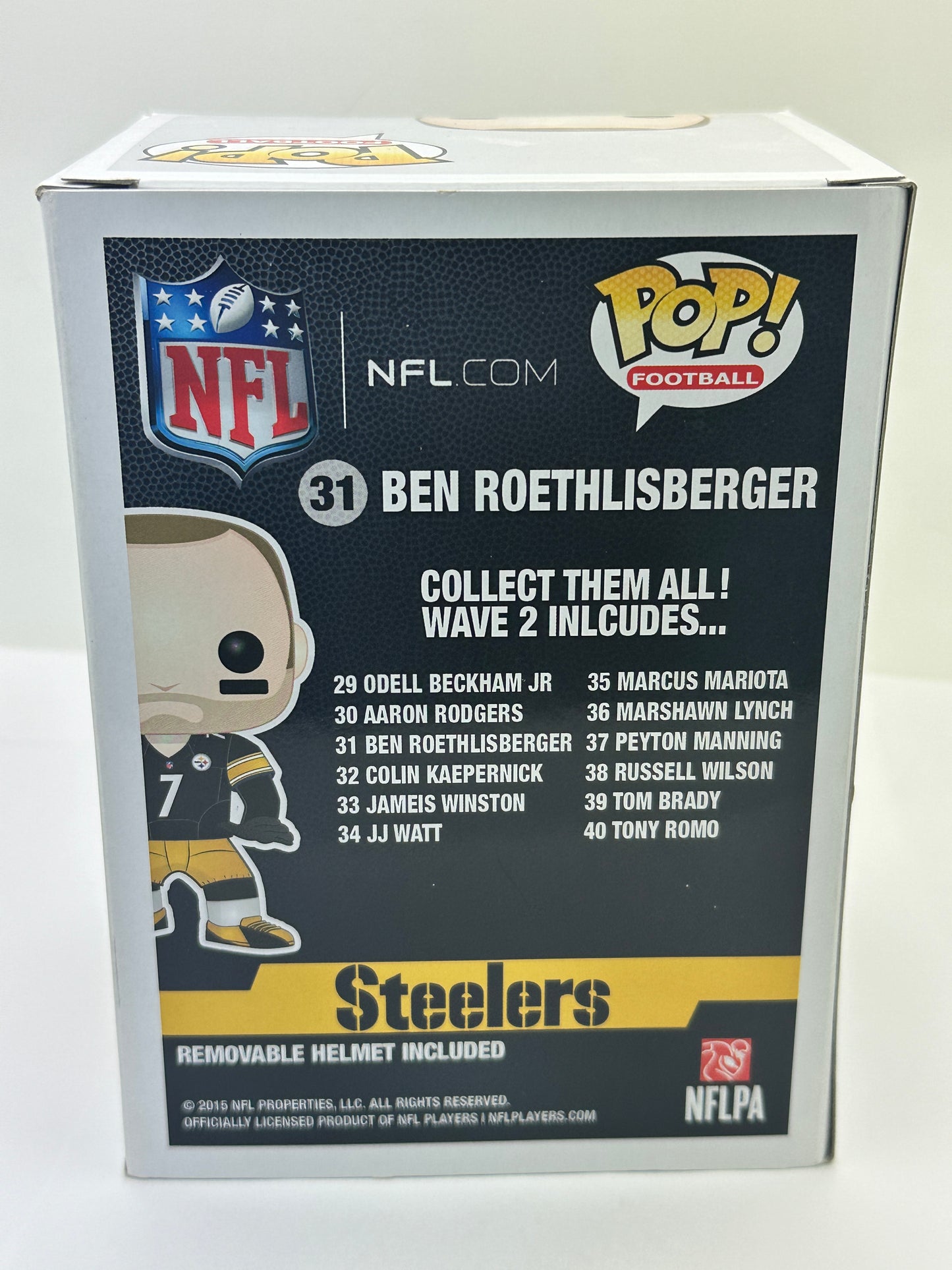 Funko POP NFL #31 Pittsburgh Steelers Ben Roethlisberger + PoP Protector