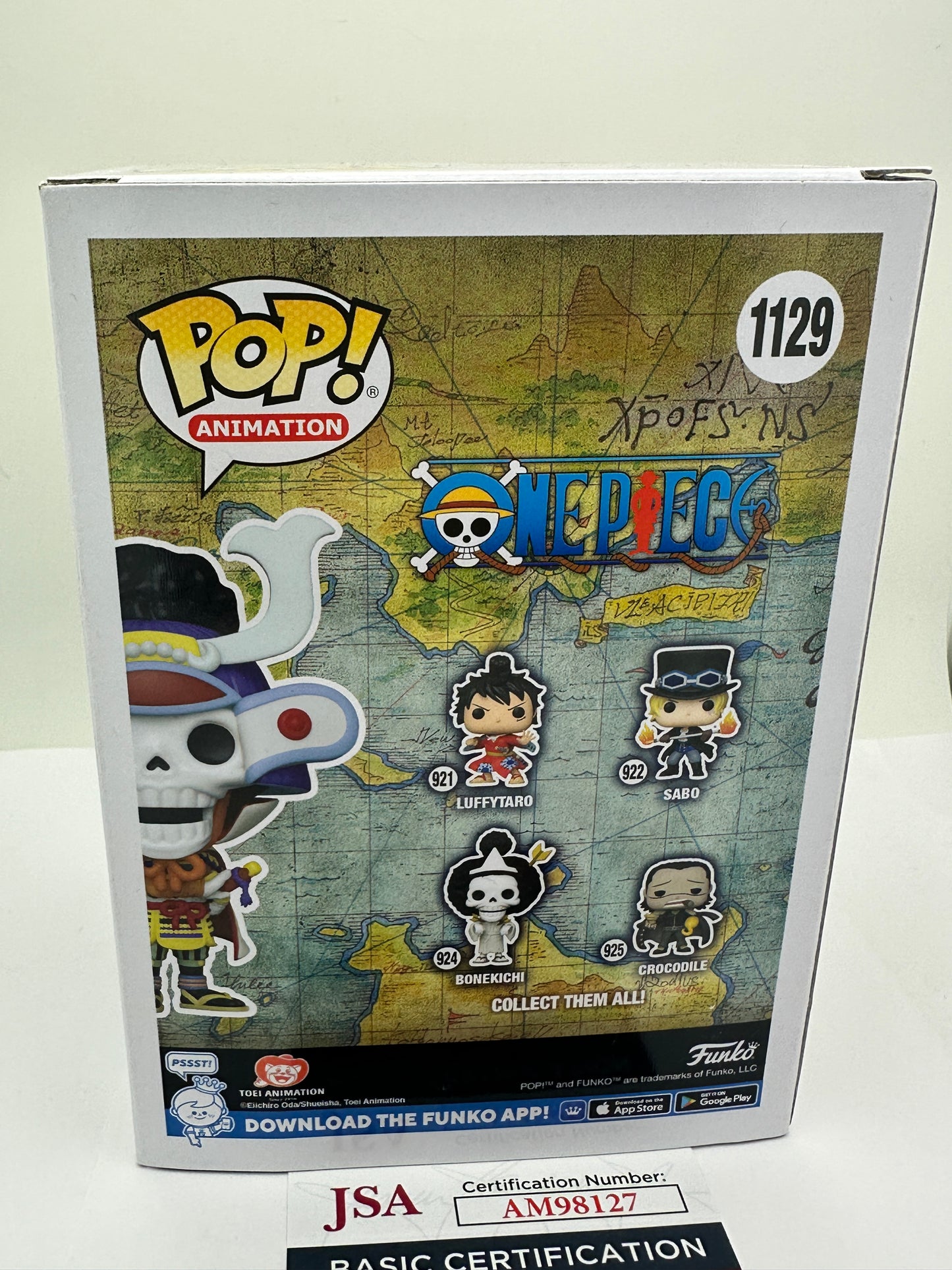 One Piece Anime Samurai Brook #1129 Signed By Ian Sinclair Funko Pop COA - JSA