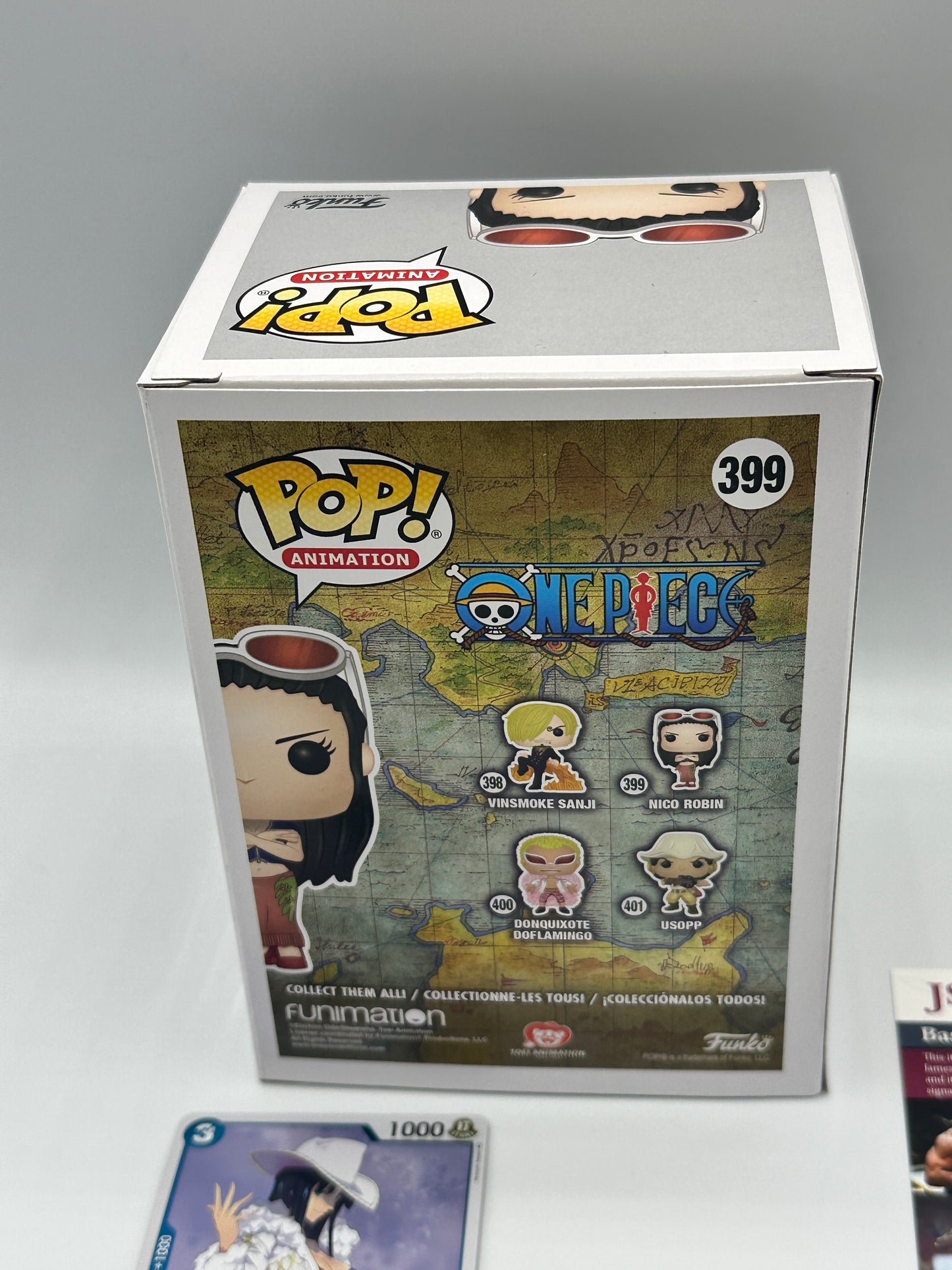 Funko Pop! Nico Robin #399 One Piece 2023 With JSA COA Signed By Stephanie Young Miss All Sunday + Bonus collectible card included.