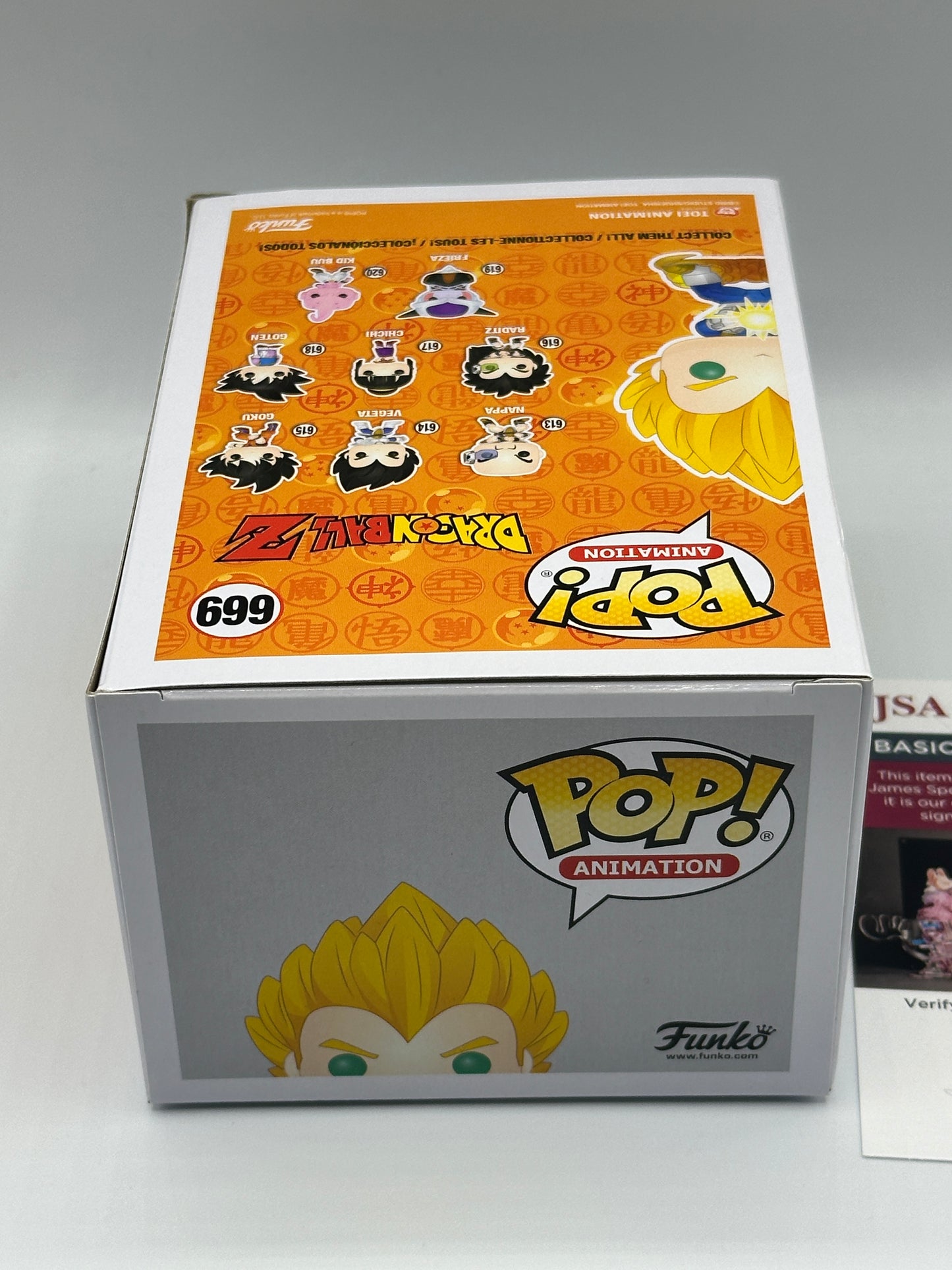 Funko Pop! Dragon Ball Z Vegeta Final Flash 669 Signed By Christopher Sabat COA JSA Animation Fall Convention Exclusive Figure + PoP Protector