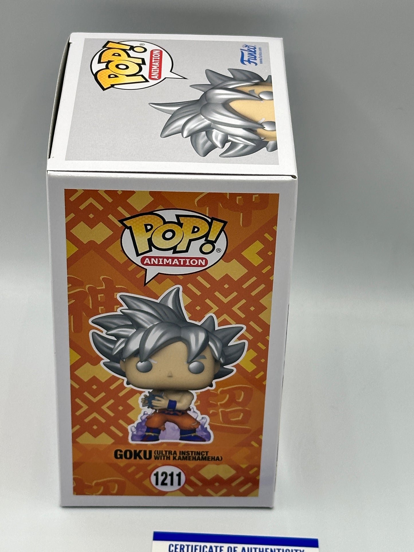 GRAIL SIGNED PSA Certificate of Authenticity SEAN SCHEMMEL Funko Pop! DBS Goku Ultra instinct with Kamehameha #1211 Funko Exclusive 2022 Fall Convention Limited Edition + PoP Protector