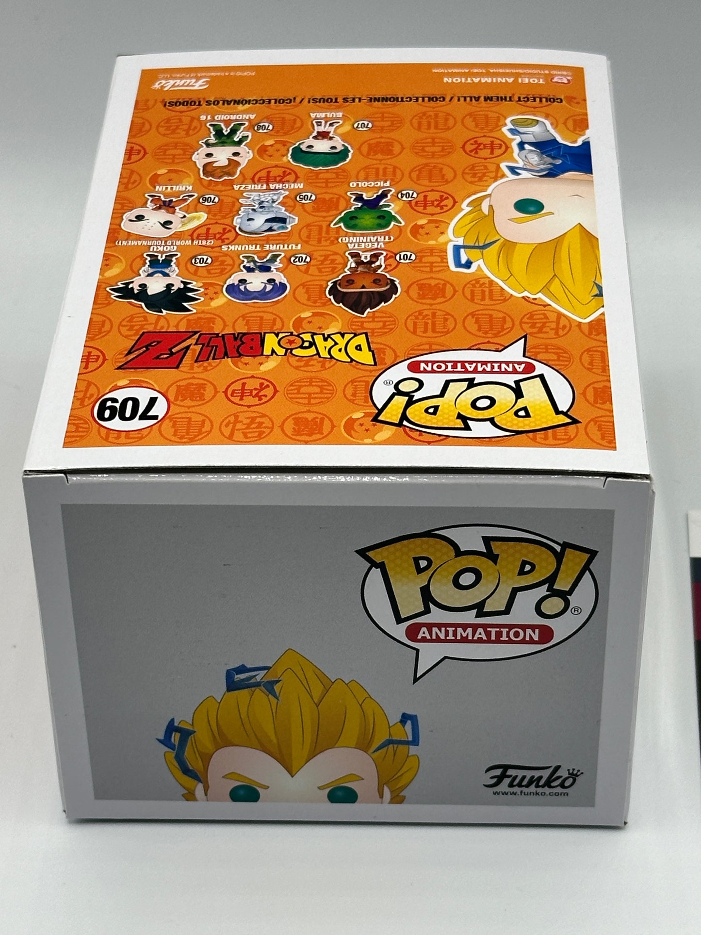 GRAIL SIGNED PSA Certificate of Authenticity Vegeta PX Chase Funko Pop Glow in the Dark + PX Previews Exclusive (GITD) #709 Signed by Christopher Sabat + PoP Protector