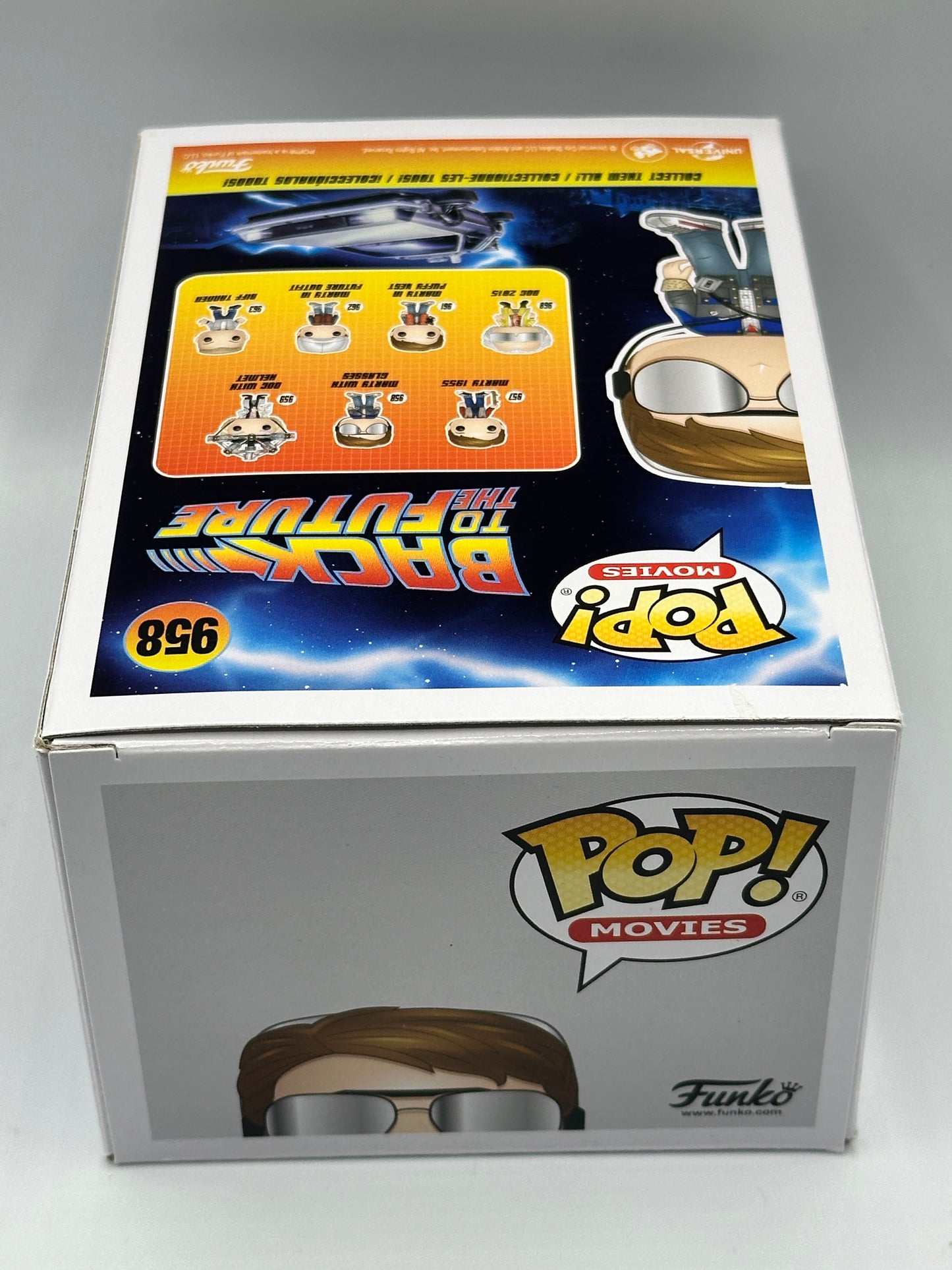 Grail - Michael J. Fox Signed Back To The Future Marty With Glasses Funko Pop #958 Beckett Authentication + Protector