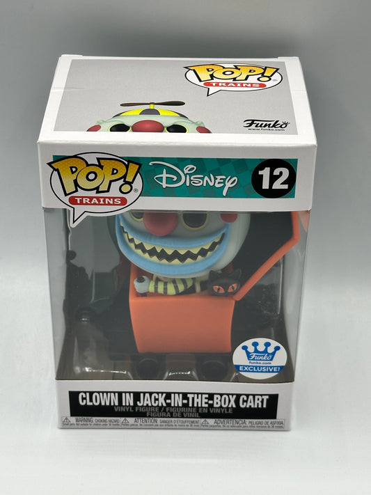 Grail Nightmare Before Christmas Funko PoP! CLOWN IN JACK-IN-THE-BOX CART (train) Funko Shop Exclusive 12 + PoP Protector