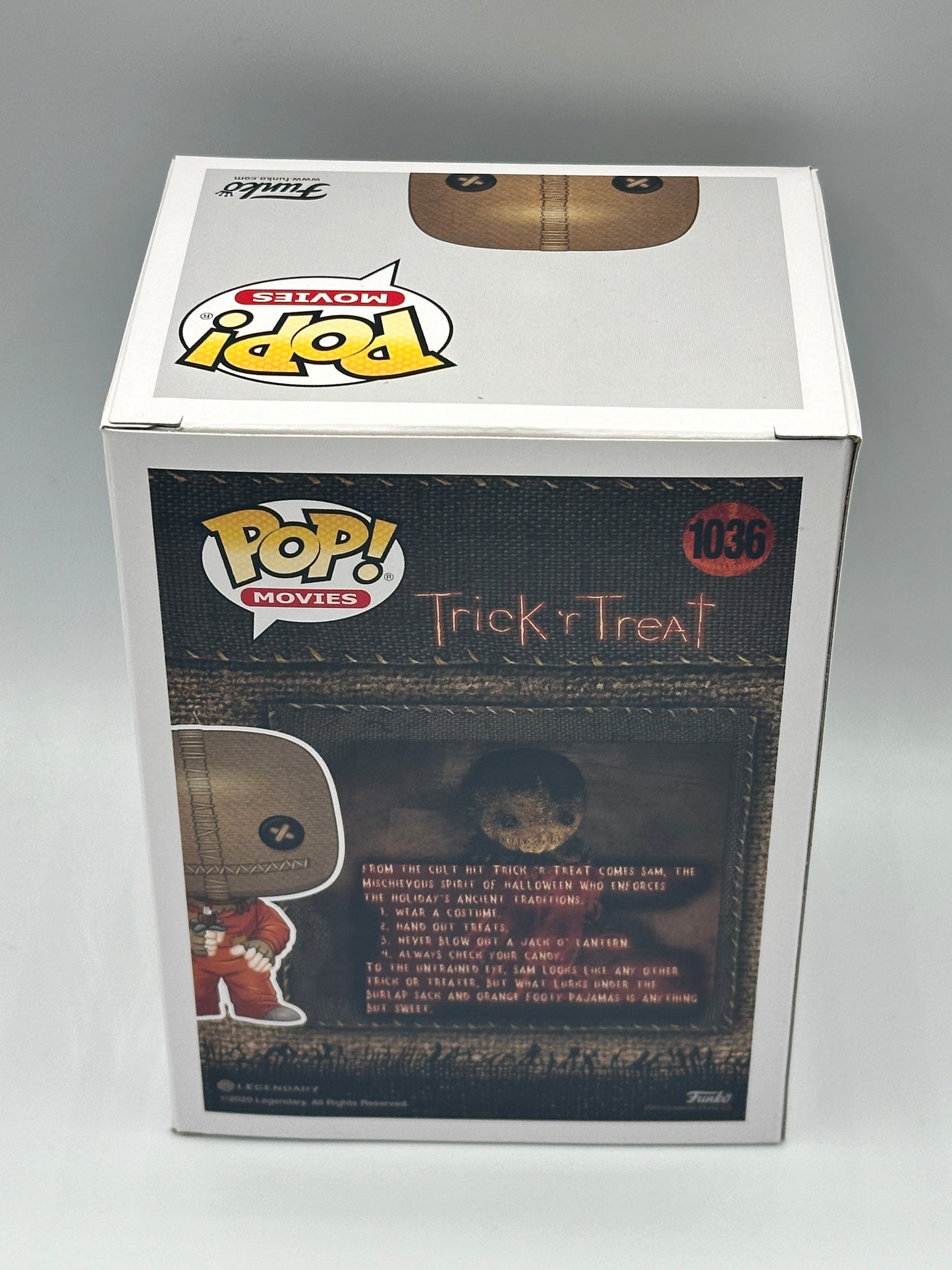 Funko Pop #1036 Sam Trick R Treat signed by Quinn Lord JSA Authentic Certified + PoP Protector