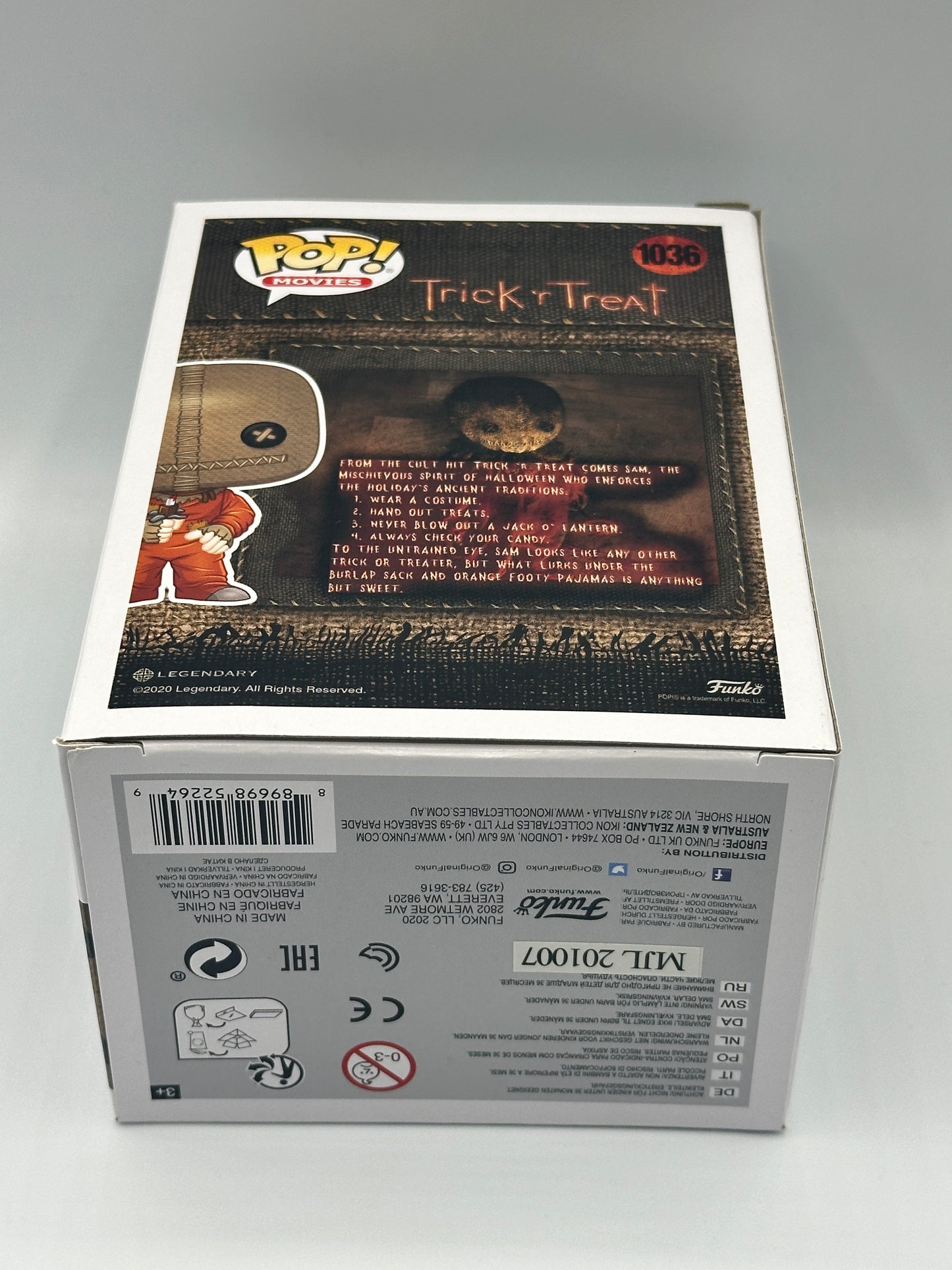 Funko Pop #1036 Sam Trick R Treat signed by Quinn Lord JSA Authentic Certified + PoP Protector