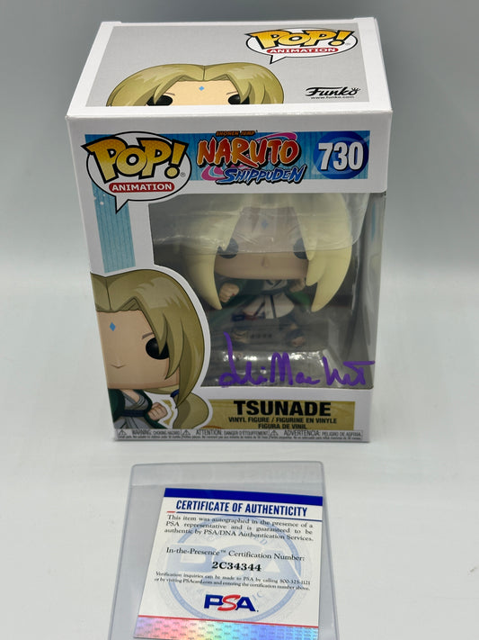 Funko Pop! Naruto Shippuden TSUNADE #730 SIGNED by Debi Mae West PSA Certified + PoP Protector