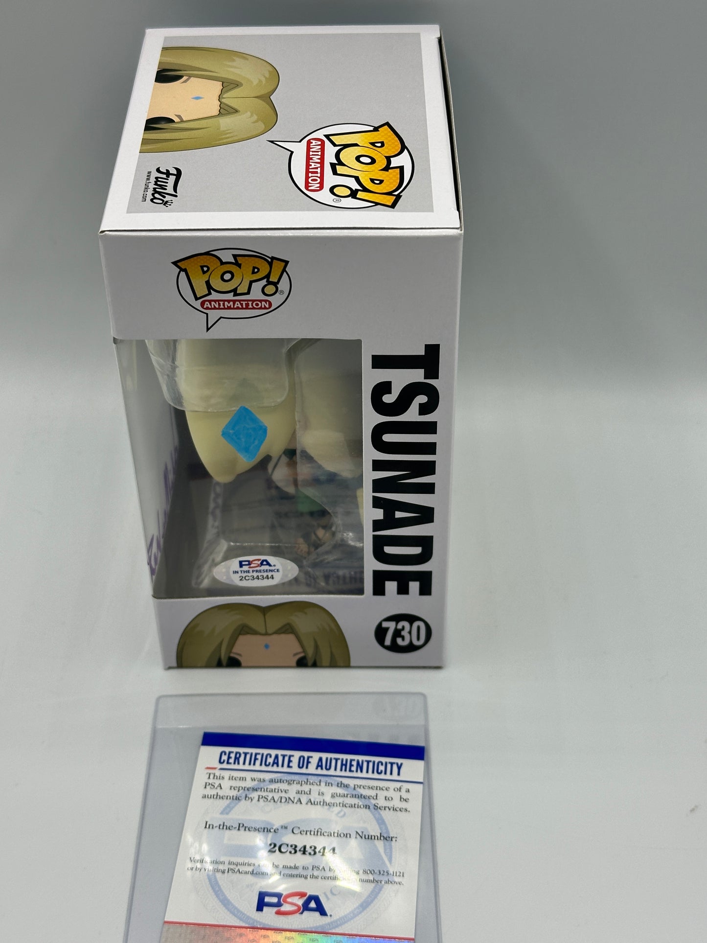 Funko Pop! Naruto Shippuden TSUNADE #730 SIGNED by Debi Mae West PSA Certified + PoP Protector