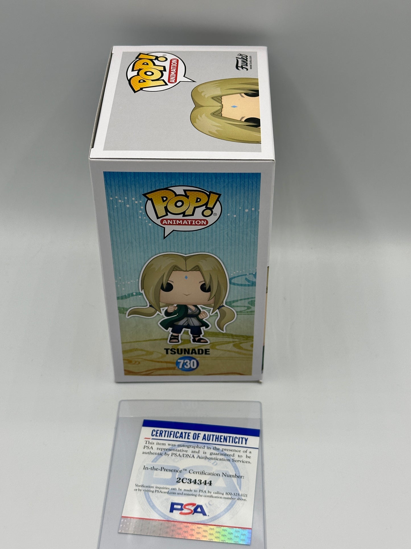 Funko Pop! Naruto Shippuden TSUNADE #730 SIGNED by Debi Mae West PSA Certified + PoP Protector