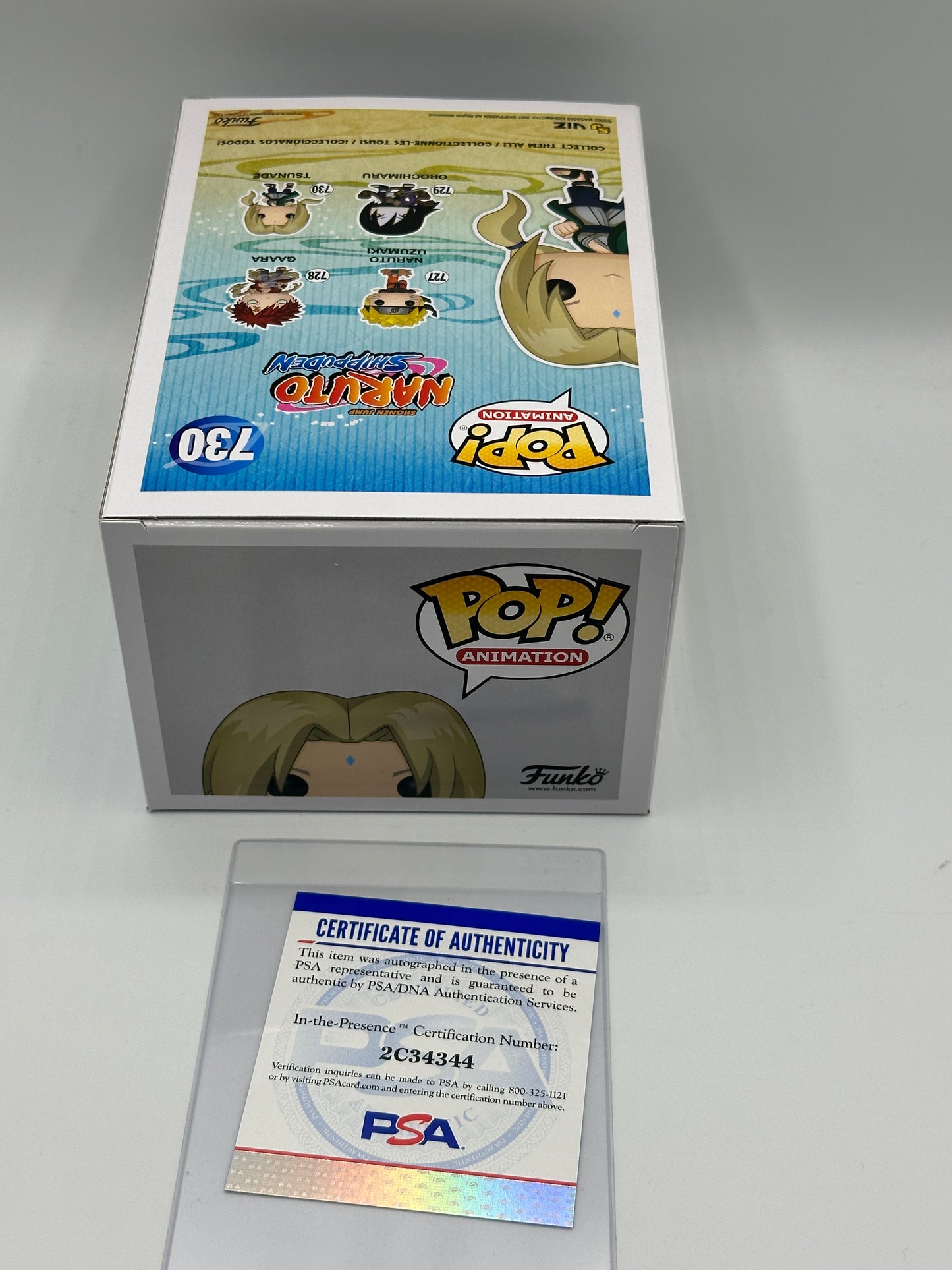 Funko Pop! Naruto Shippuden TSUNADE #730 SIGNED by Debi Mae West PSA Certified + PoP Protector